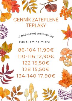 Zateplene teplaky 98-134 - 2