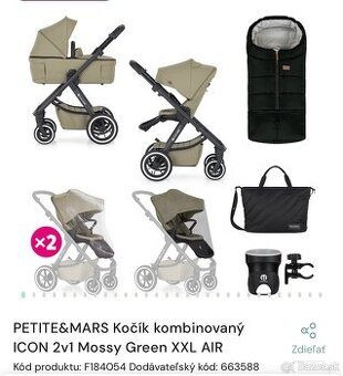 PETITE&MARS Kočík a Cybex autosedacka - 2