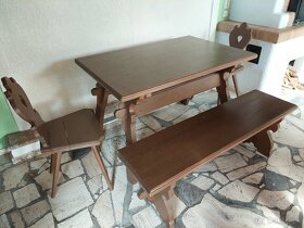 Stôl so stoličkami a lavicou - 2