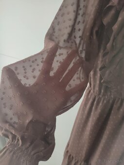 Šaty s volánmi, dlhý šifónový rukáv - 2