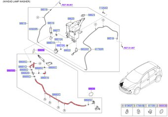 Hadica ostrekovača svetiel Kia Ceed SW JD - 2