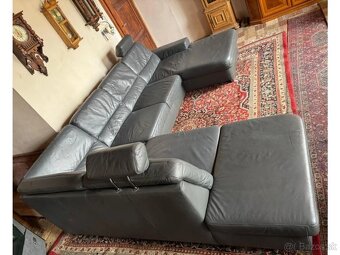 Moderní kožená sedací souprava ve tvaru U, 3797 - 2