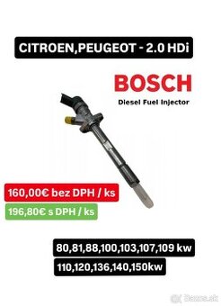 Repasované vstrekovače BOSCH - 2.0 HDi 88,103,110kw - 2