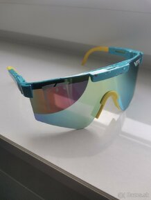 Športové slnečné okuliare Pit Viper (modro-žlté) - 2