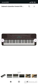 Yamaha PSR-E360 Keyboard s dynamikou Dark Walnut - 2