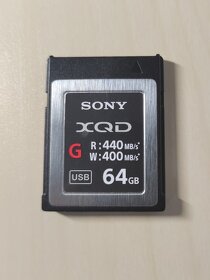 Pamäťová karta Sony XQD G 64 GB (440R/400W) (QDG64F.SYM) - 2