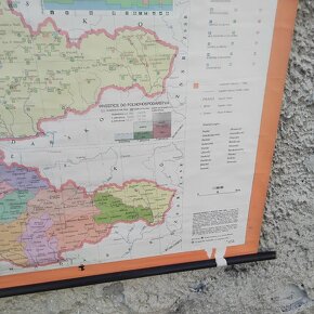 Stará školstva pomôcka mapa Československa - 2