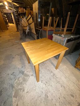 Norden ikea 75x75 stôl drevo - 2