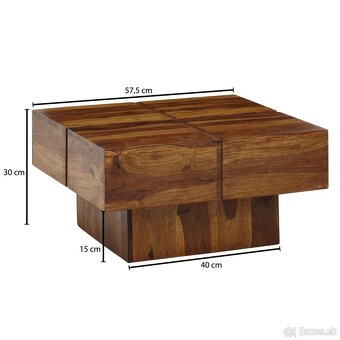 Konferenčný stolík palisander 58 cm - 2