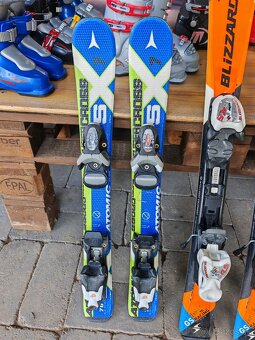 Detské lyže 70cm, 90cm, 100cm, lyžiarky, prilby - 2