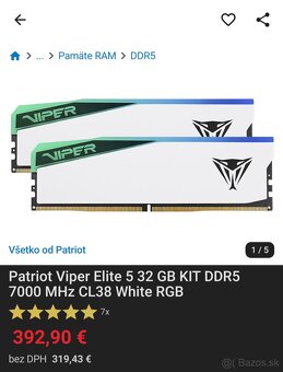 Patriot Viper elite ddr5 2x16gb CL38 - 2