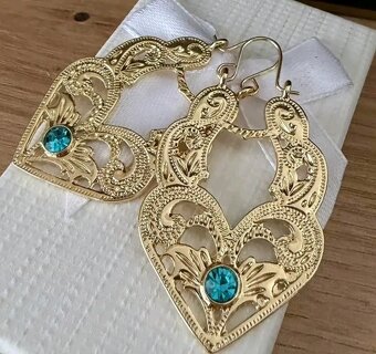 Dámske náušnice   pozlátené - 2