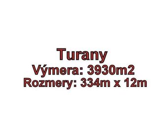 TURANY - pozemok 3930 m2,okr. Martin - 2