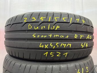 R17 235/55 Dunlop Sportmaxx RT AO 4x4.5MM DOT1221 - 80eur - 2