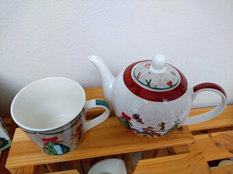 keramicka súprava vianocne motívy kanvica a šálka - 2