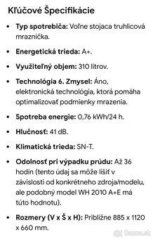 Truhlicová mraznička box Whirlpool 317 litrov - 2