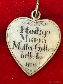 starožitny medailon -madona s dieťaťom - 2