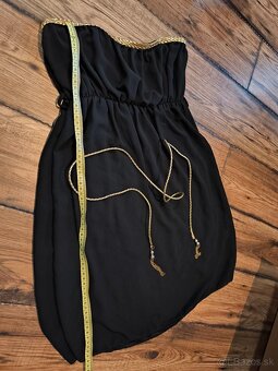 Čierne šaty s opaskom - 2