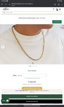 Zlatá Retiazka Kráľovsky vzor 18K - 2