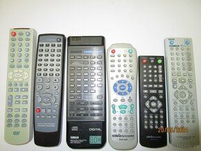 PREDAM ROZNE DIALKOVE OVLADACE NA TV,CD,VIDEA CENA 1ks 5€ - 2