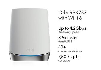 🔥Netgear Orbi RBK753 WiFi 6 Mesh systém – TOP stav (AX4200) - 2