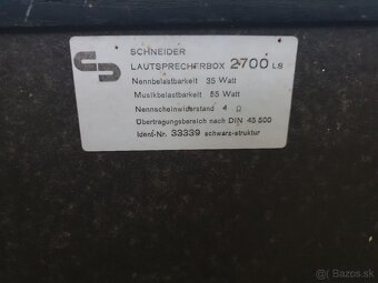 Predam Schneider 2700LS Reprobedne -VINTAGE - 2