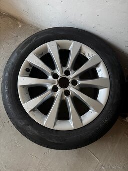 Original Audi disky 5x112 ET 39 s letnymi pneu 225/55 R17 - 2