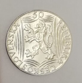 Strieborná minca J.V. Stalin 50 korún 1949 - 2