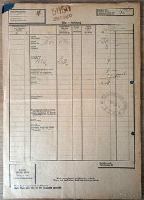 Správa dráh - Nákladný list pre nákladný tovar 1934 - 2