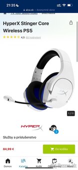 herné, bezdrôtové slúchadlá HyperX Stinger Core Wireless PS5 - 2