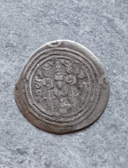 Strieborná minca perzská sásanovská 1/2 drachma - 2