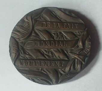 Medaila 1979 De la Paix Mondial sign. Šindelář - 2