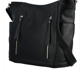 KABELKA CROSSBODY VEĽKÁ S POPRUHOM ČIERNA - 2