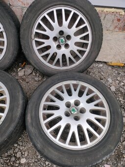 4ks alu disky orig. Škoda 5x100 r16 pneu 205/55 r16 - 2