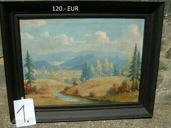 Obrazy pekné olejomaľby na plátne 9 kusov - 2