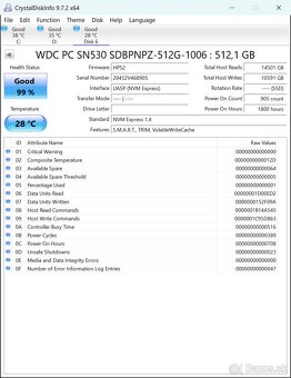Predám 512GB NVMe SSD Western Digital - 2