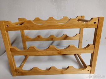 Drevený stojan na víno nový - 2