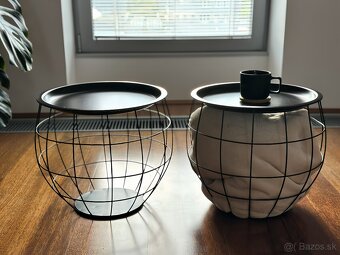 Minimalistické čierne stolíky – 2 ks, moderný dizajn - 2
