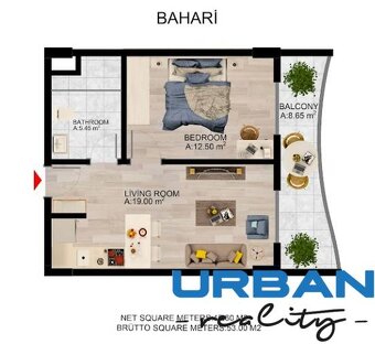 KONDO HOTEL S VODOPÁDOM - BAHARI 53 M2 - 2