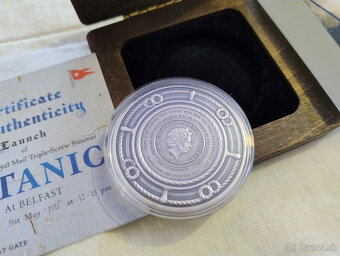 Remembering The RMS Titanic strieborna minca 3 Oz - 2