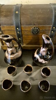 Keramická sada na víno - džbány plus kalíšky - 2