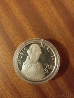 Strieborná minca Móric Beňovský 200sk - 2
