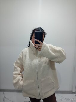 Dámska teplá svetlá bunda - 2