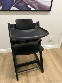 stokke detská stolička set čierny plus tácka - 2