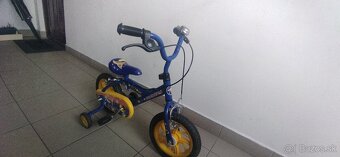 Predám zachovalý málo používaný modrý detský bicyke 12" kol - 2