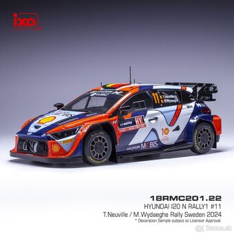 Modely Hyundai i20 Rally1 1:18 IXO - 2