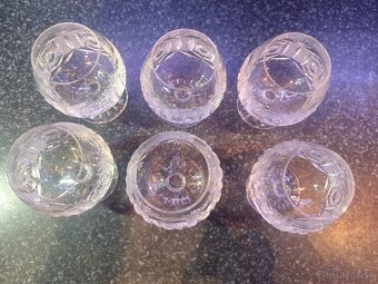 Krištáľové brúsené poháre na koňak 6ks - 2