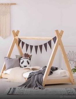Teepee posteľ z masívu - 2