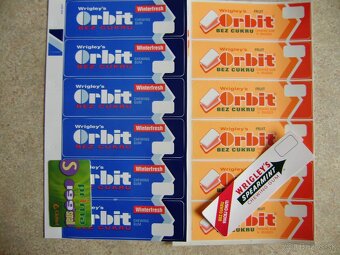 Predám, nálepky, žuvačky Wrigleys Orbit. - 2