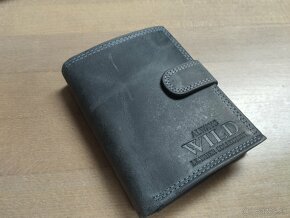 Sivá kožená peňaženka - 2